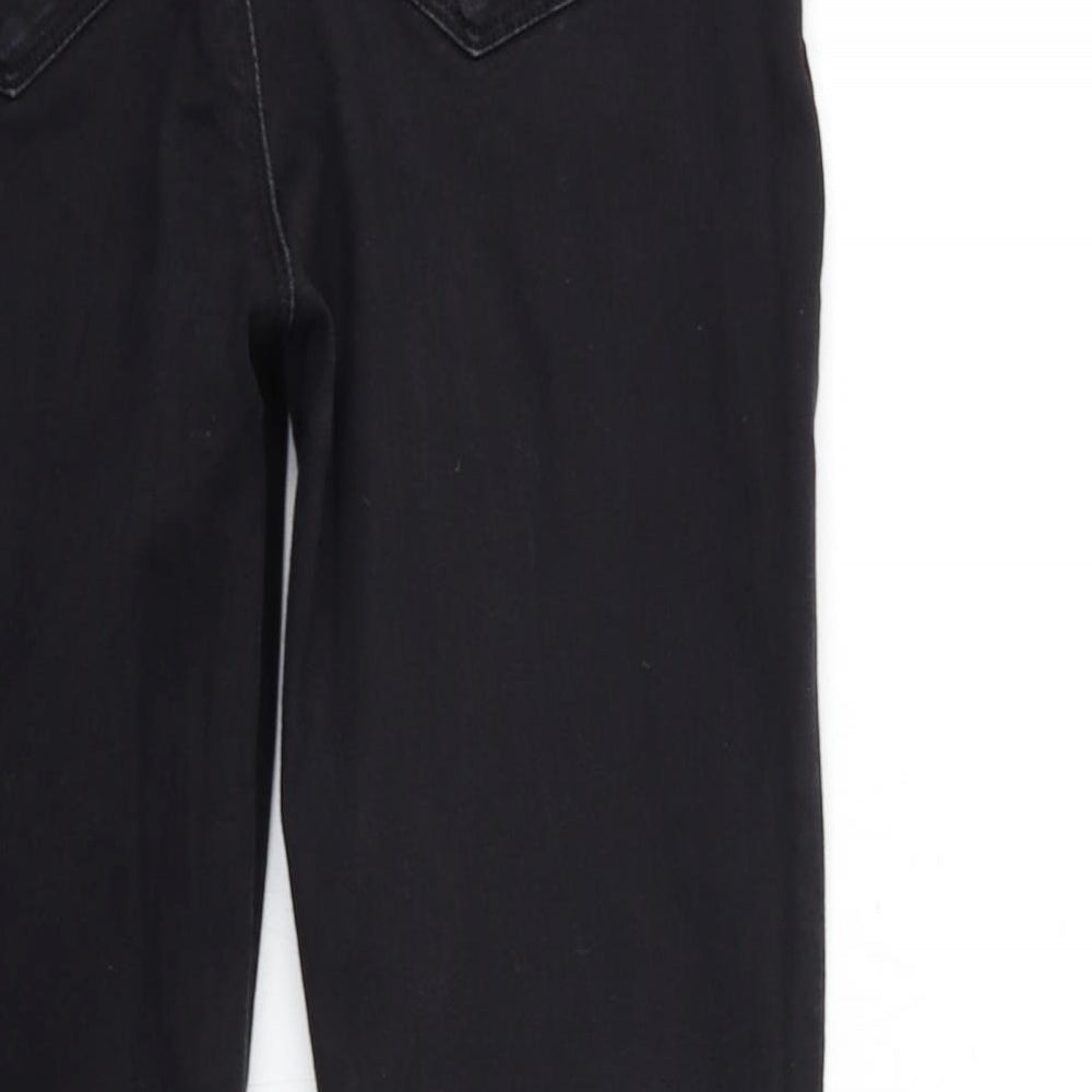 Oasis Womens Black  Denim Cropped Jeans Size 10 L24 in