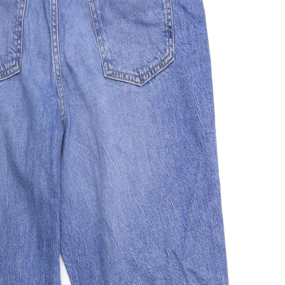 F&F Womens Blue  Denim Mom Jeans Size 14 L27 in