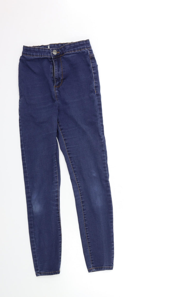 Denim & Co. Womens Blue Denim Skinny Jeans Size 8 L25 in