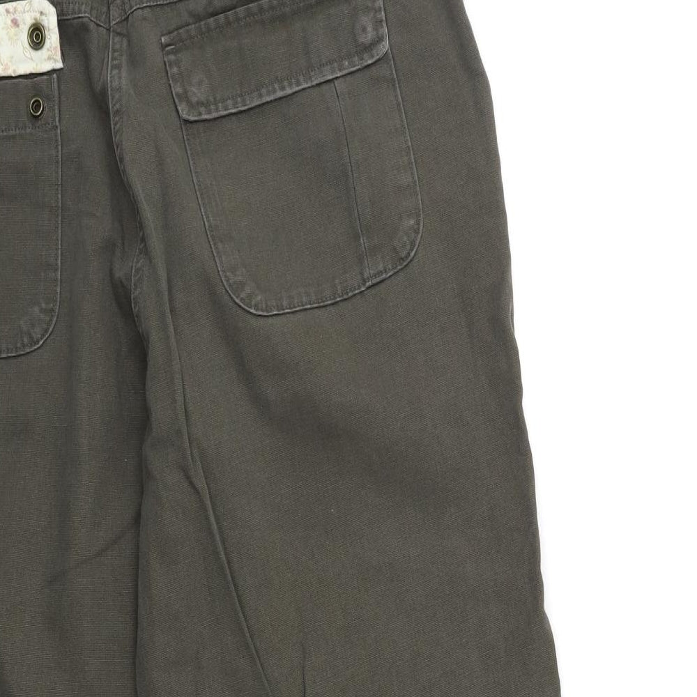 NEXT Womens Green   Cropped Trousers Size 16 L23 in