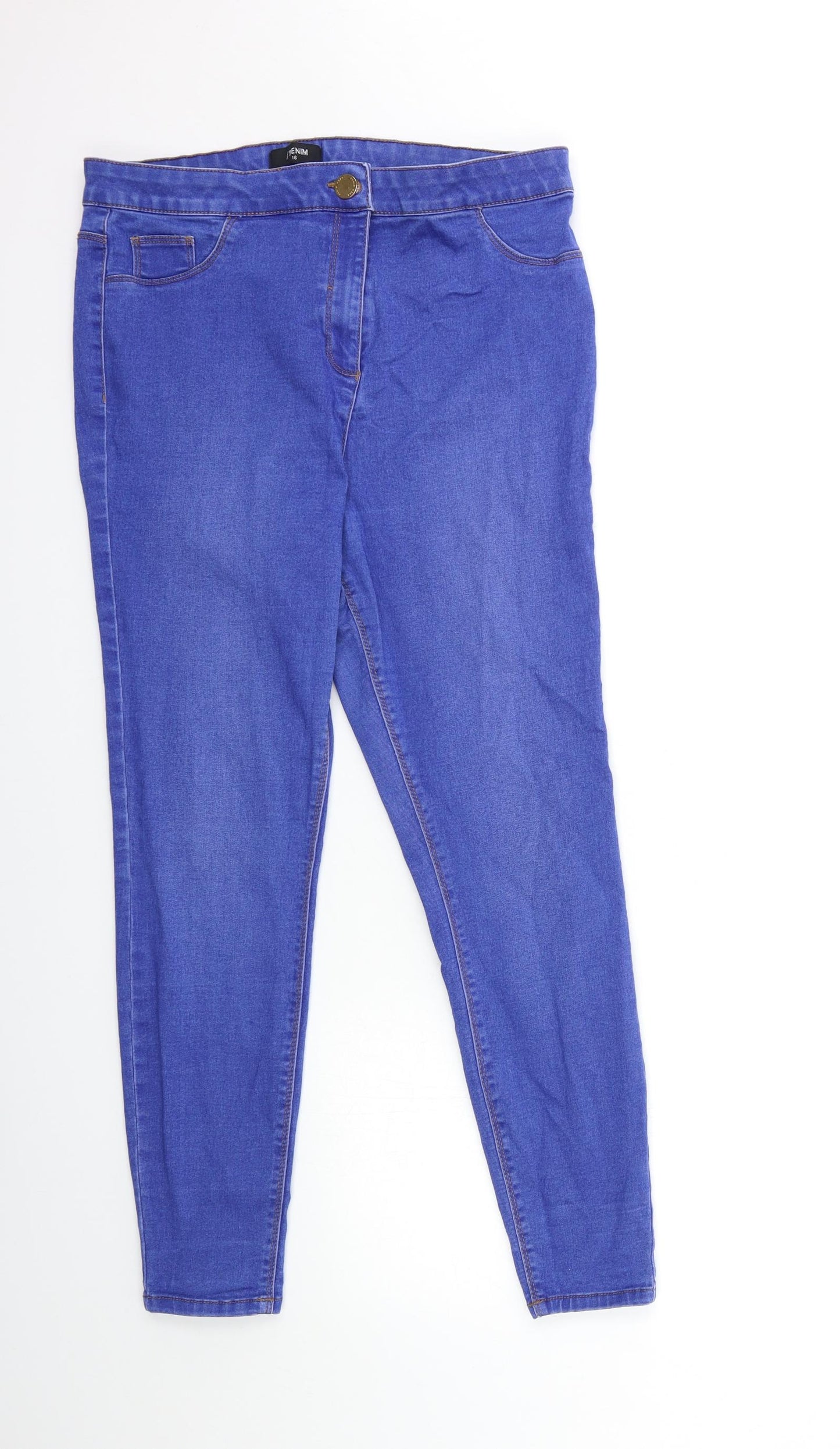 Matalan Womens Blue  Denim Skinny Jeans Size 12 L27 in