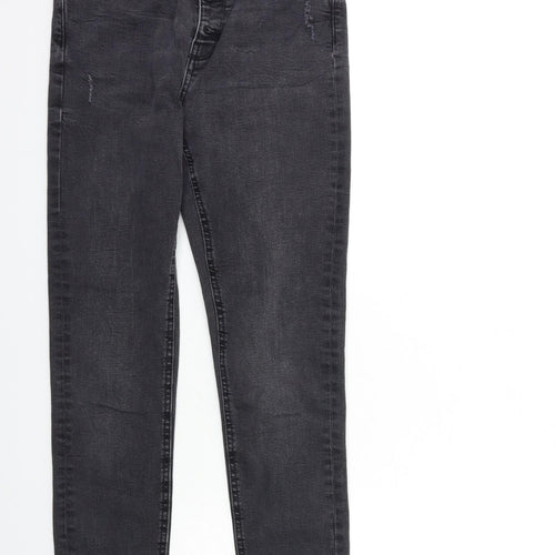 Denim & Co. Womens Grey  Denim Skinny Jeans Size 10 L29 in