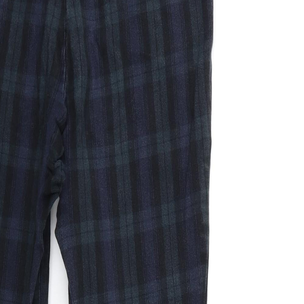 Marks and Spencer Womens Blue Check Denim Skinny Jeans Size 12 L25 in