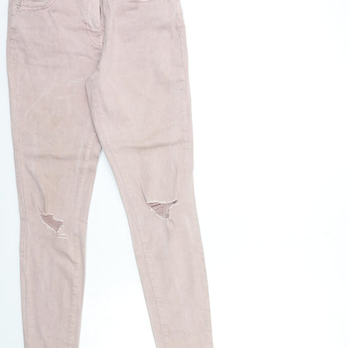 NEXT Womens Pink  Denim Skinny Jeans Size 12 L30 in