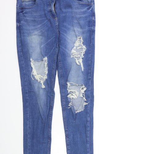 PARISIAN SIGNATURE Womens Blue  Denim Skinny Jeans Size 12 L30 in