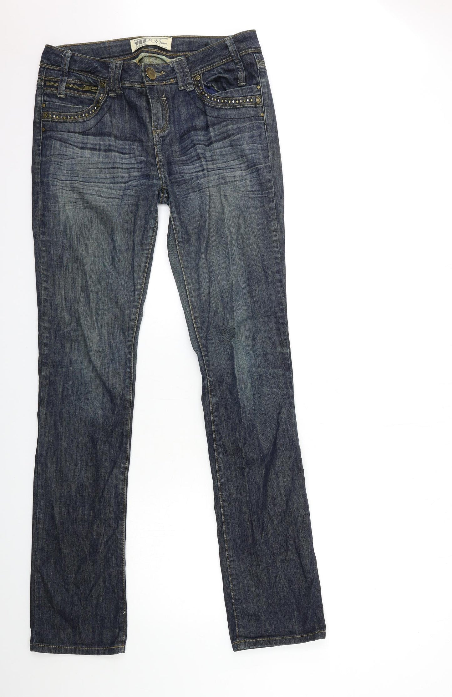 Yesyes Womens Blue  Denim Bootcut Jeans Size 12 L35 in