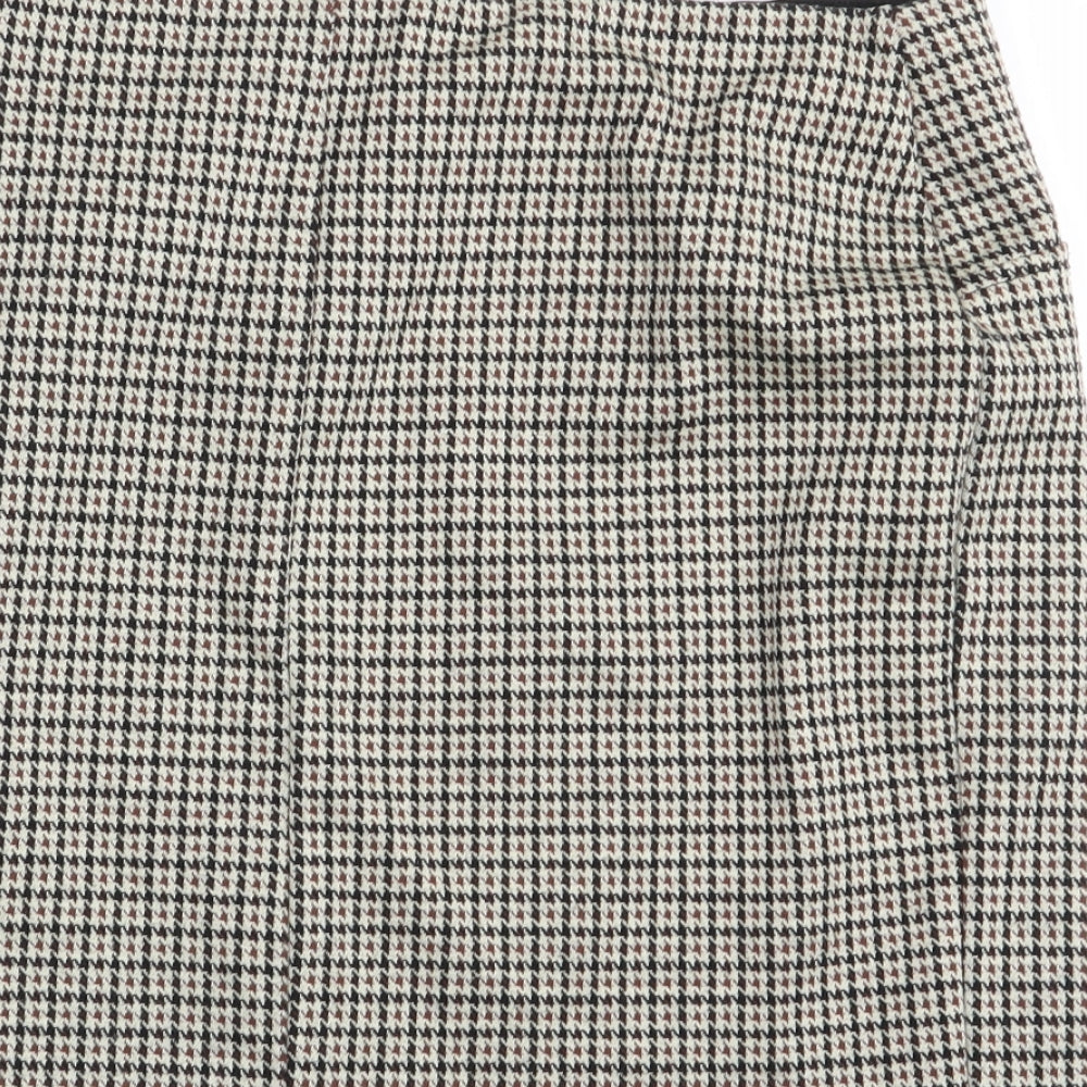 Stradivarius Womens Multicoloured Check  Mini Skirt Size S  - Stretch waistband