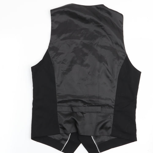 H&M Mens Black   Jacket Suit Waistcoat Size 36