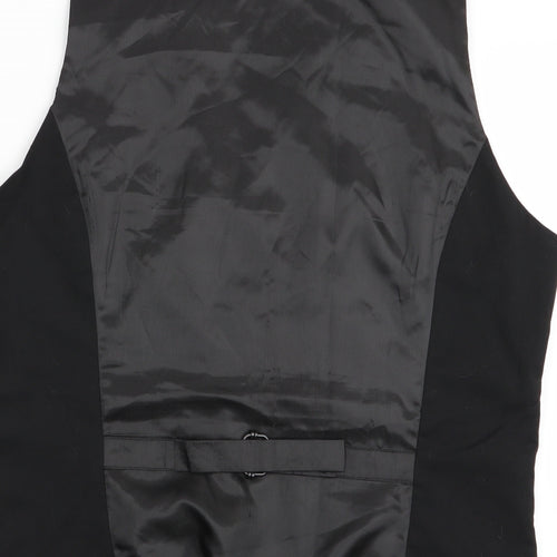 H&M Mens Black   Jacket Suit Waistcoat Size 36