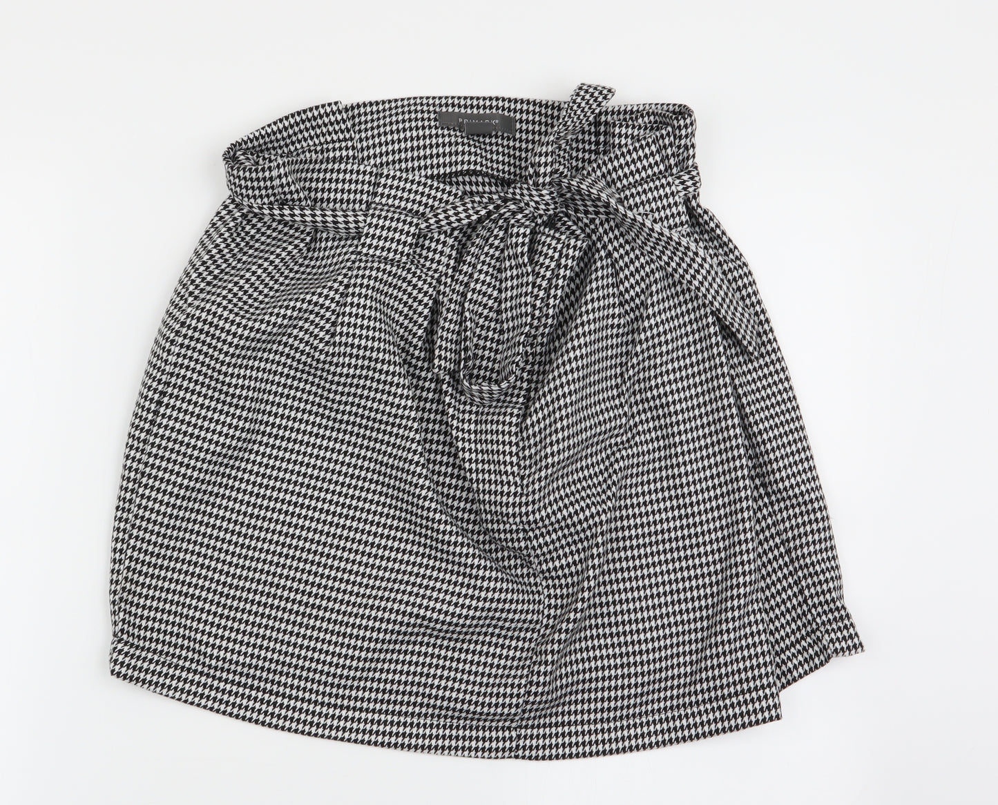 Primark Womens Multicoloured Houndstooth  Flare Skirt Size 18