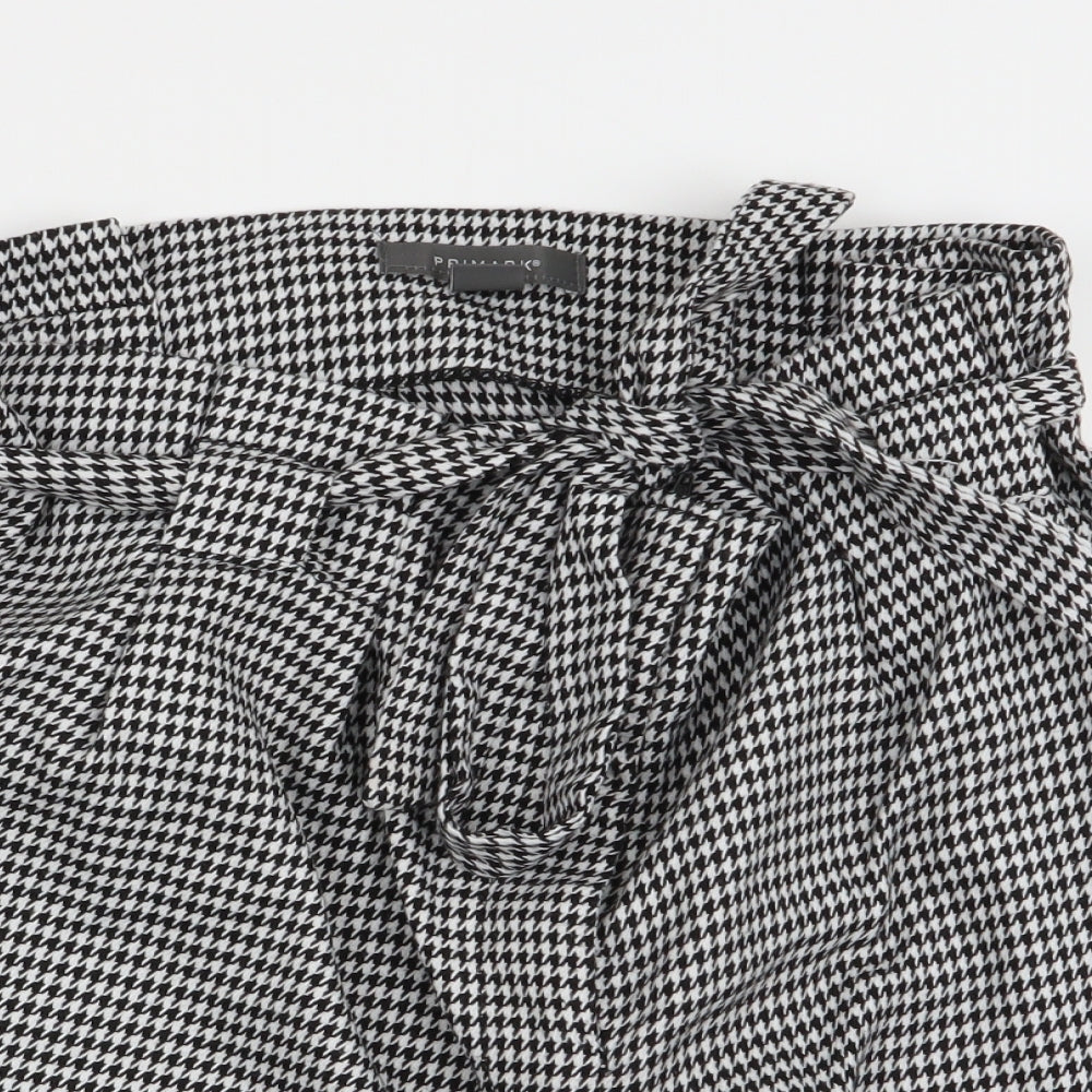 Primark Womens Multicoloured Houndstooth  Flare Skirt Size 18