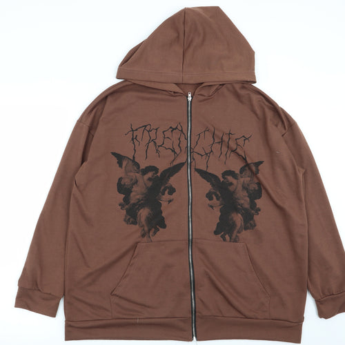 Preworn Womens Brown   Full Zip Jumper Size L