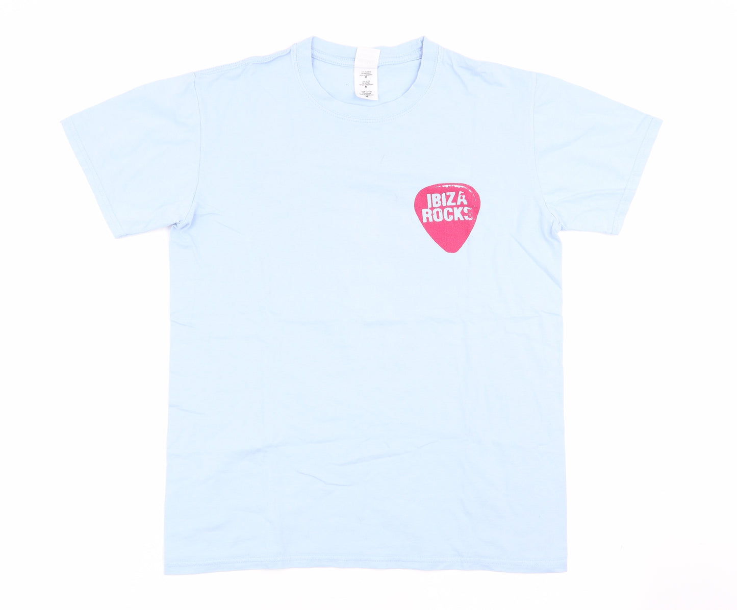 Gildan Mens Blue    T-Shirt Size M