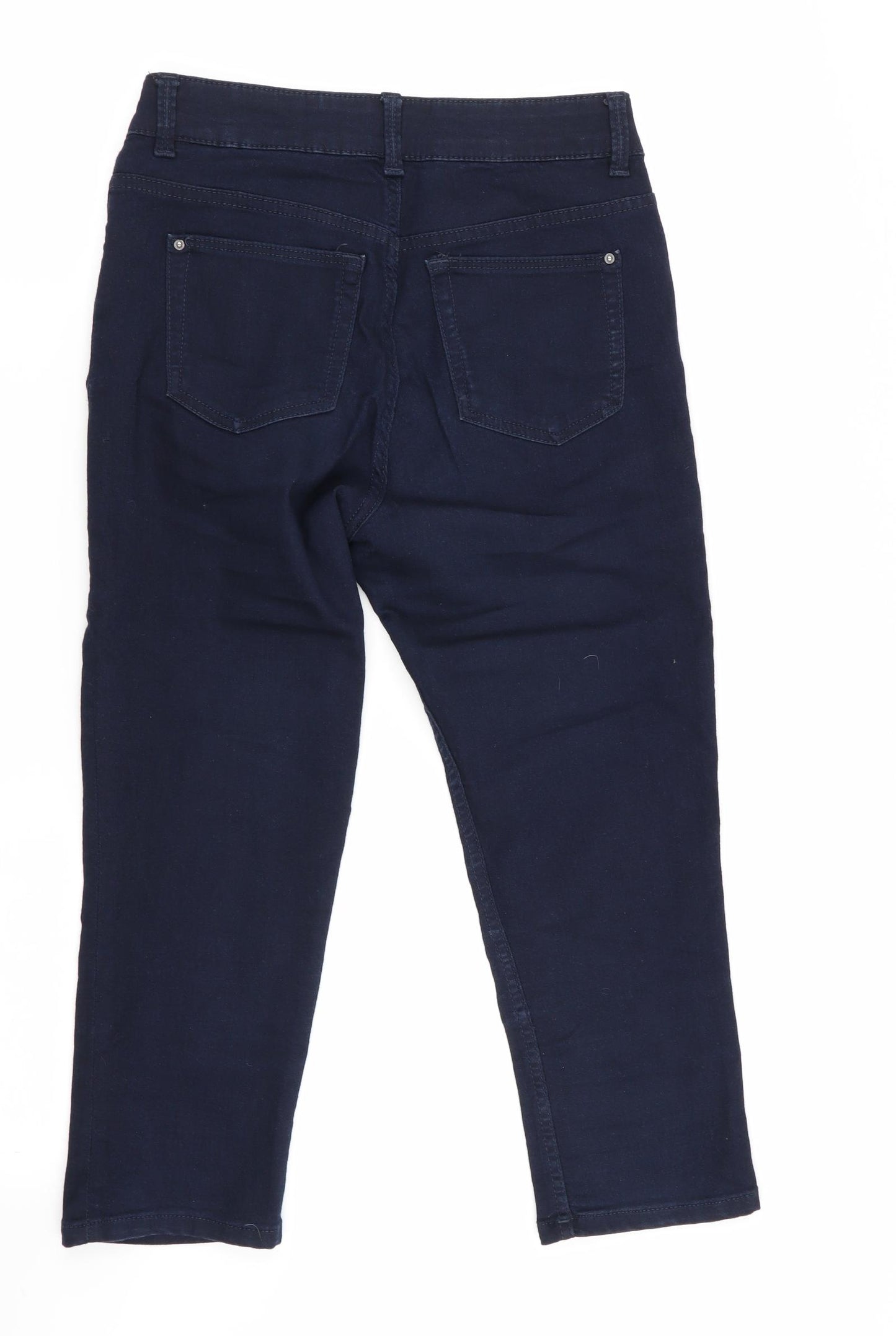 M&S Womens Blue   Capri Jeans Size 8 L22 in