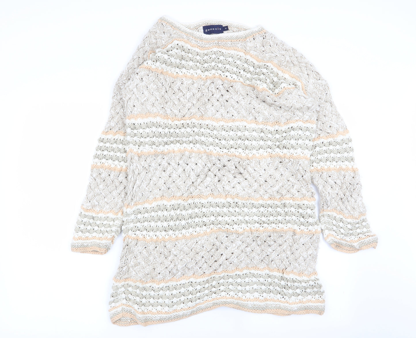 Genesis Womens Multicoloured Striped  Pullover Jumper Size M