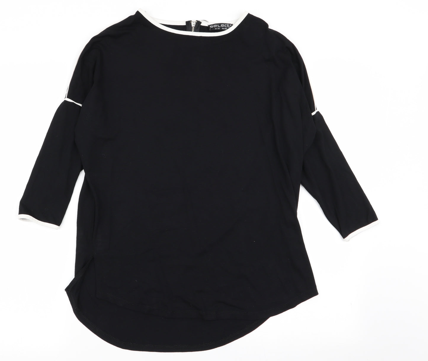 Select Womens Black   Basic T-Shirt Size 12