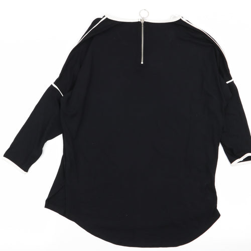 Select Womens Black   Basic T-Shirt Size 12