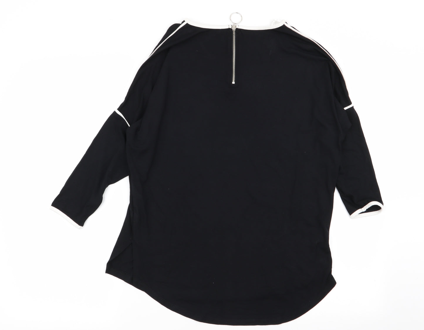 Select Womens Black   Basic T-Shirt Size 12