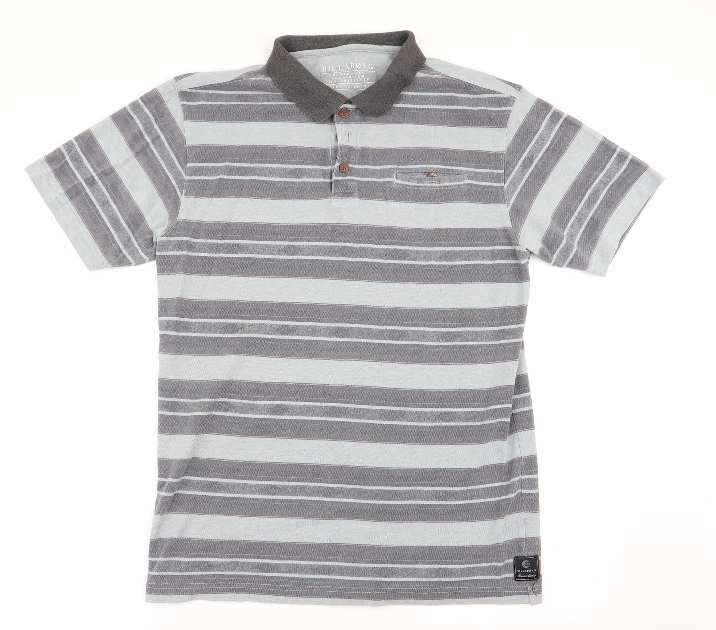 Billabong Mens Multicoloured Striped   Polo Size L