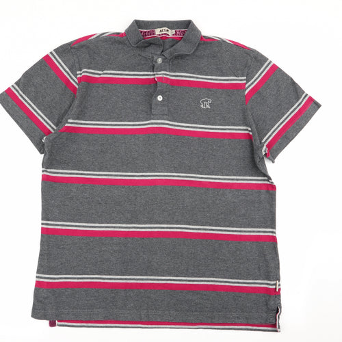 als Mens Multicoloured Striped   Polo Size M
