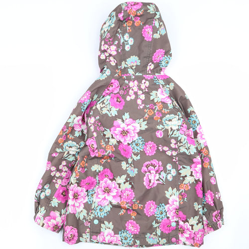 Joules Girls Multicoloured Floral  Basic Coat Coat Size 6 Years