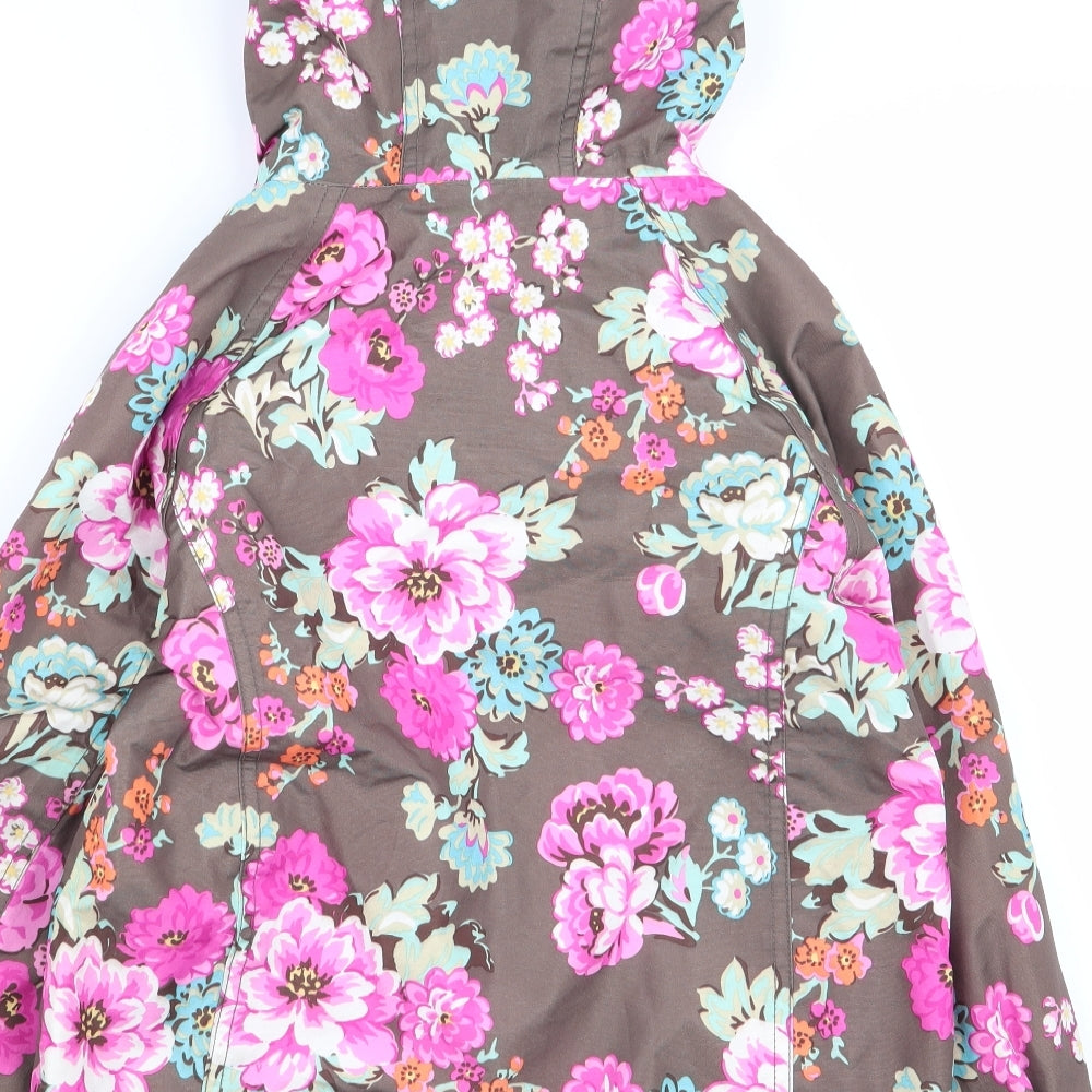 Joules Girls Multicoloured Floral  Basic Coat Coat Size 6 Years