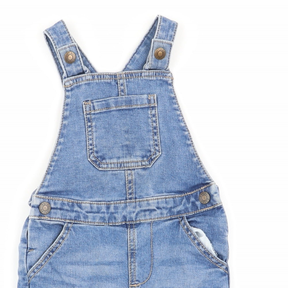 fred and flo Boys Blue   Dungaree One-Piece Size 12-18 Months