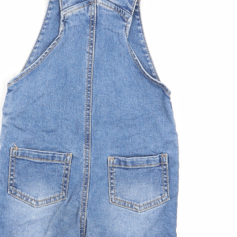 fred and flo Boys Blue   Dungaree One-Piece Size 12-18 Months