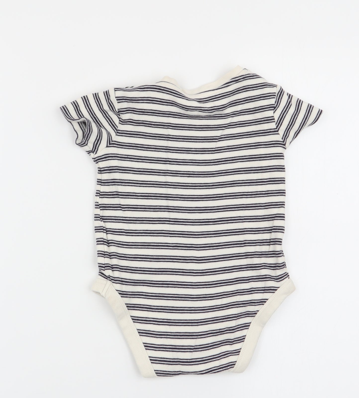 F&F Boys Multicoloured Striped  Babygrow One-Piece Size 12-18 Months