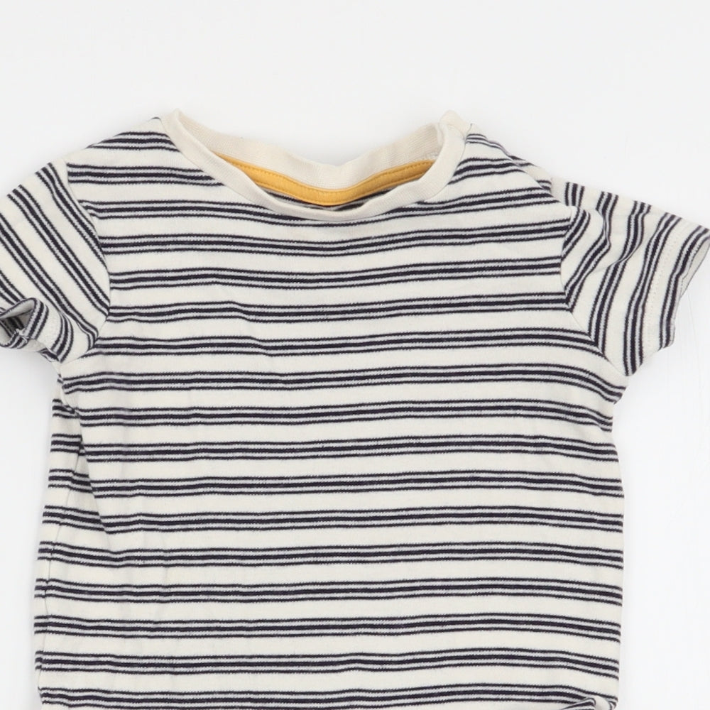 F&F Boys Multicoloured Striped  Babygrow One-Piece Size 12-18 Months