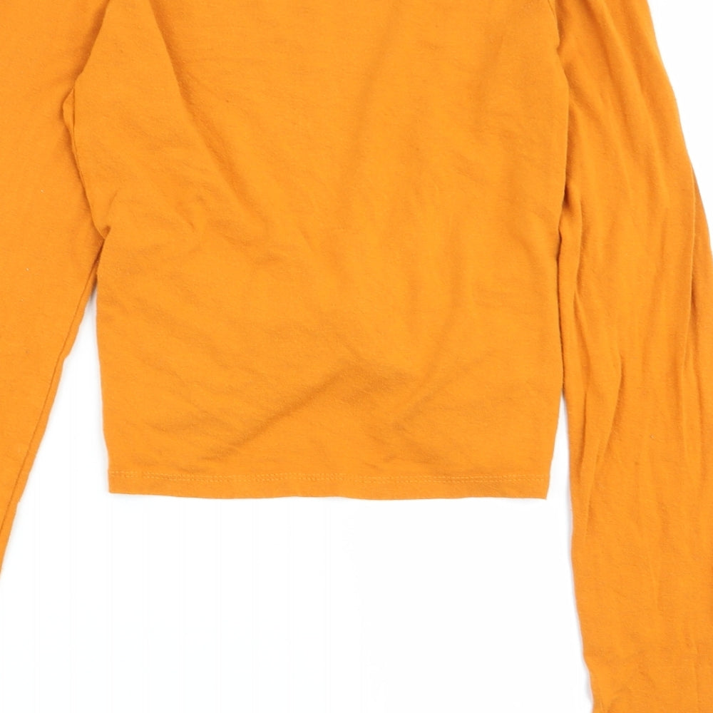 Select Womens Yellow   Basic T-Shirt Size 6