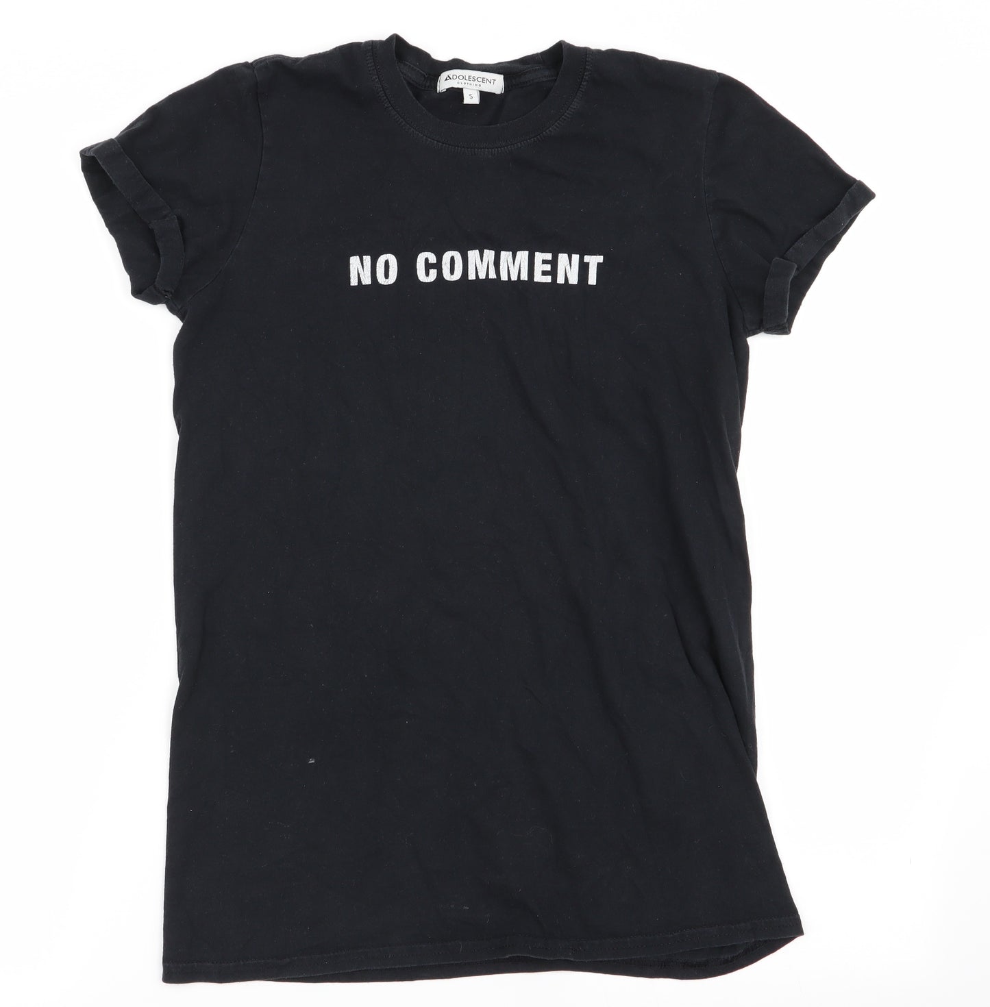 adolscent Mens Black    T-Shirt Size S