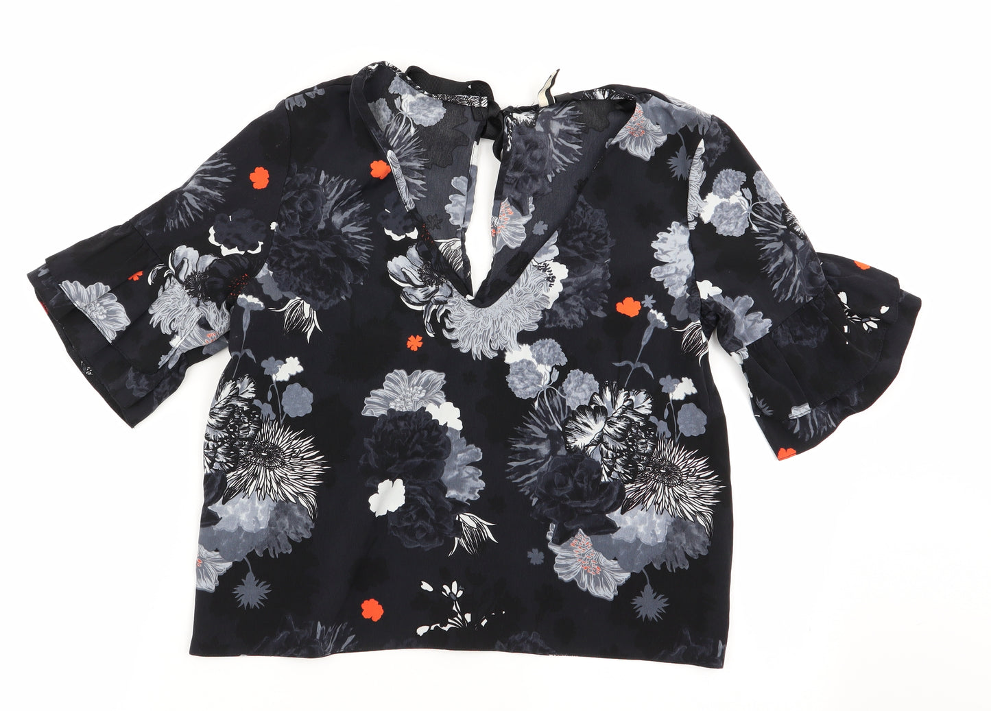 Topshop Womens Multicoloured Floral  Basic Blouse Size 8