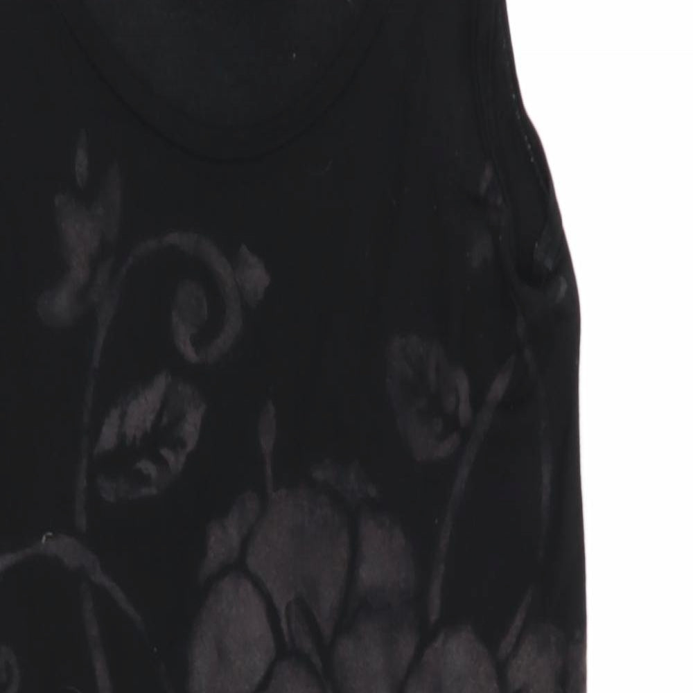 Mexx Womens Black Floral  Basic Tank Size M