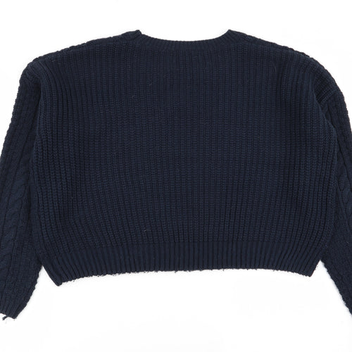 Primark Womens Blue Geometric  Pullover Jumper Size 14