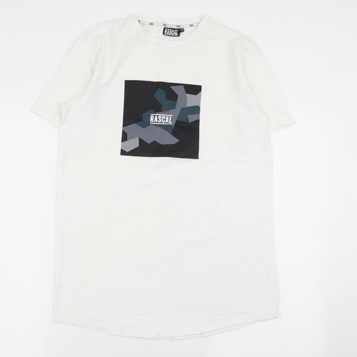 Rascal Boys White   Basic T-Shirt Size 15-16 Years