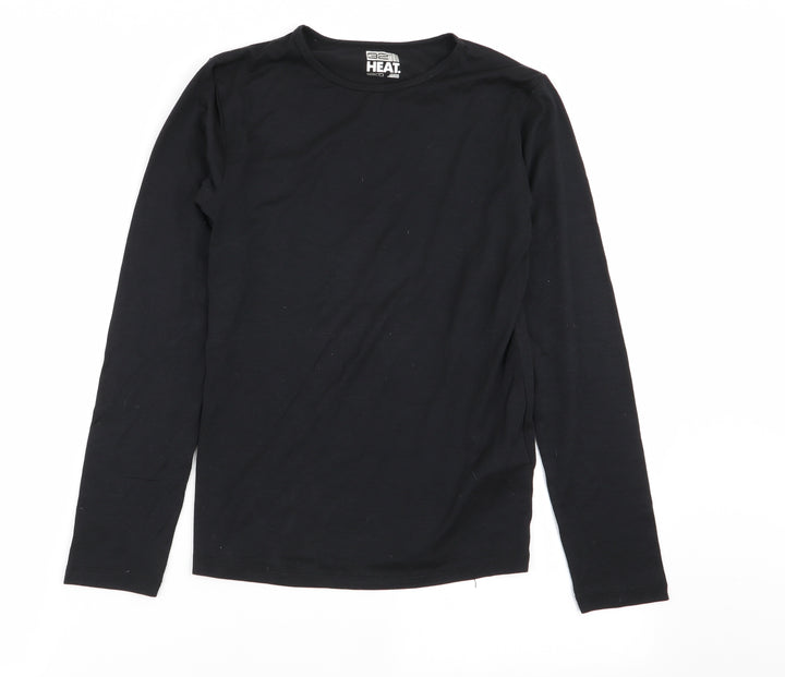heat Boys Black Basic T-Shirt Size L