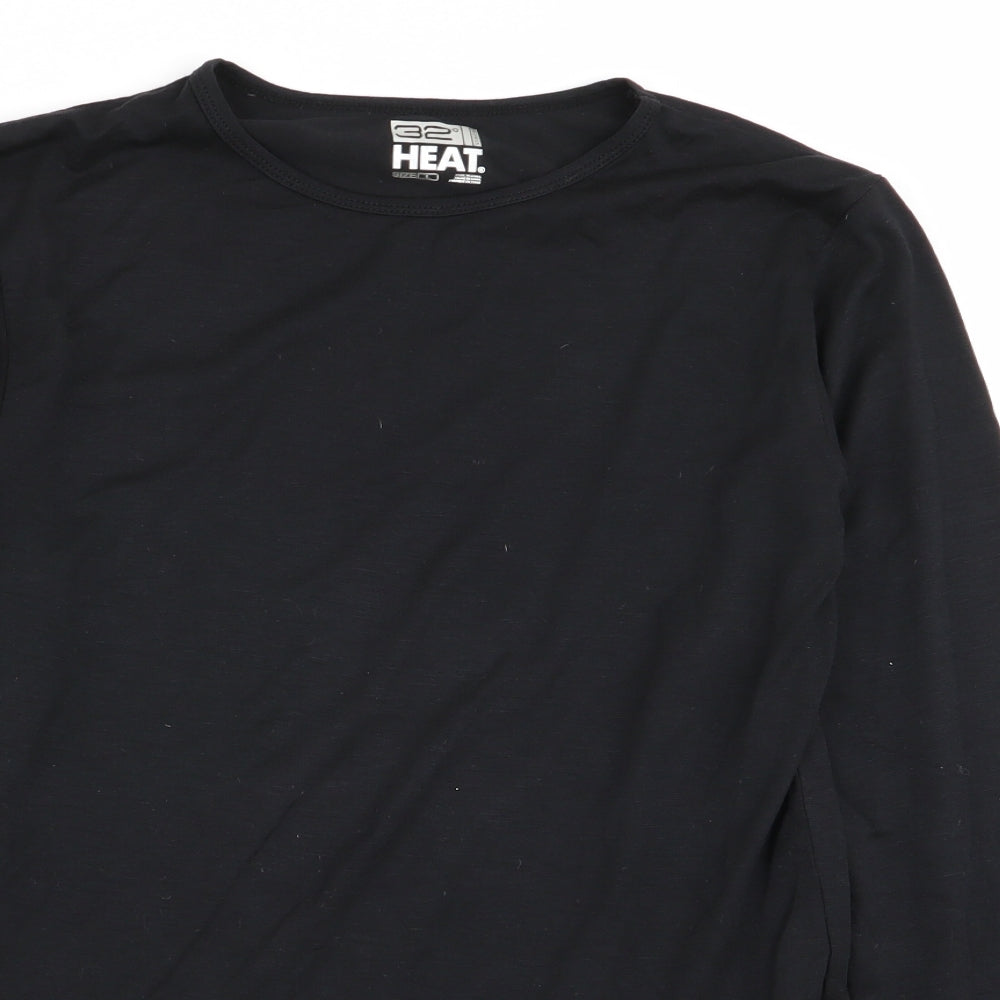 heat Boys Black   Basic T-Shirt Size L