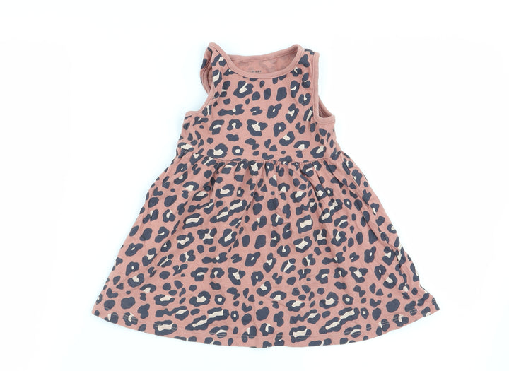 F&F Girls Multicoloured Animal Print  Fit & Flare  Size 12-18 Months