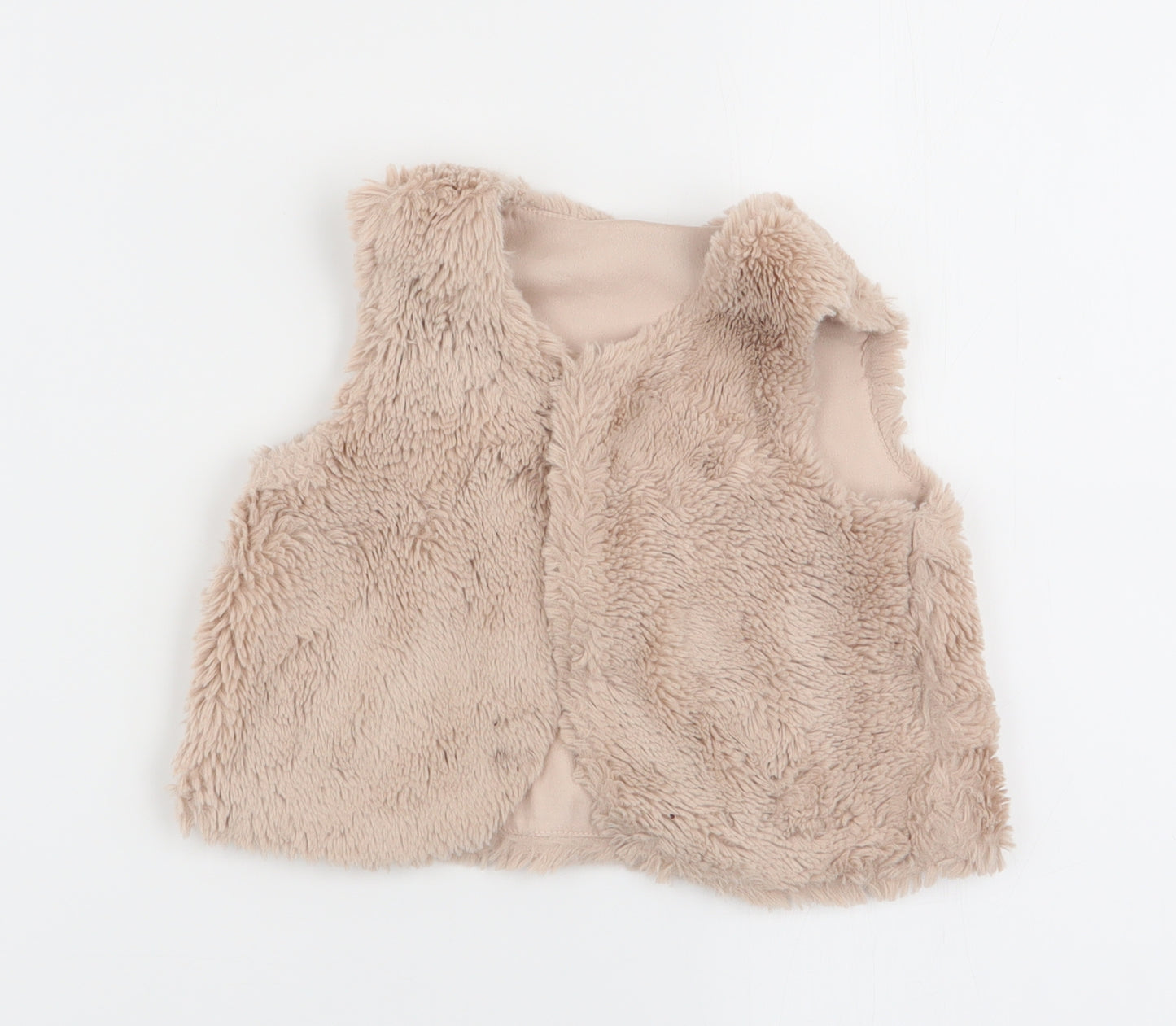 Asda George Girls Beige   Gilet Coat Size 12-18 Months