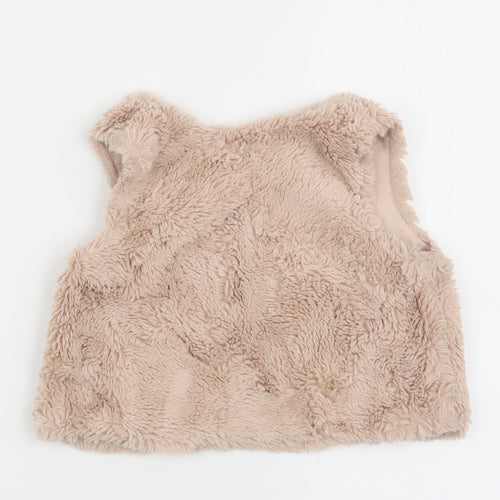 Asda George Girls Beige   Gilet Coat Size 12-18 Months