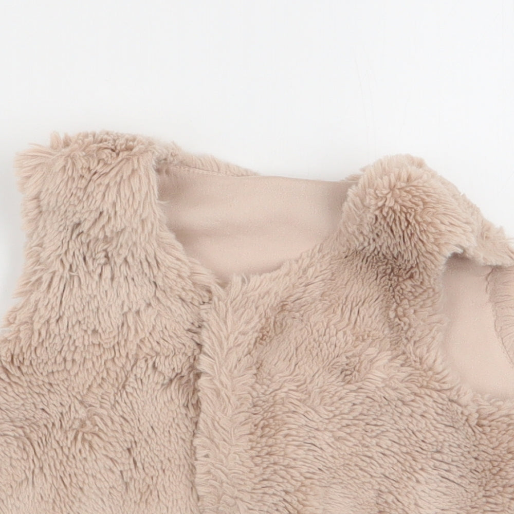 Asda George Girls Beige   Gilet Coat Size 12-18 Months
