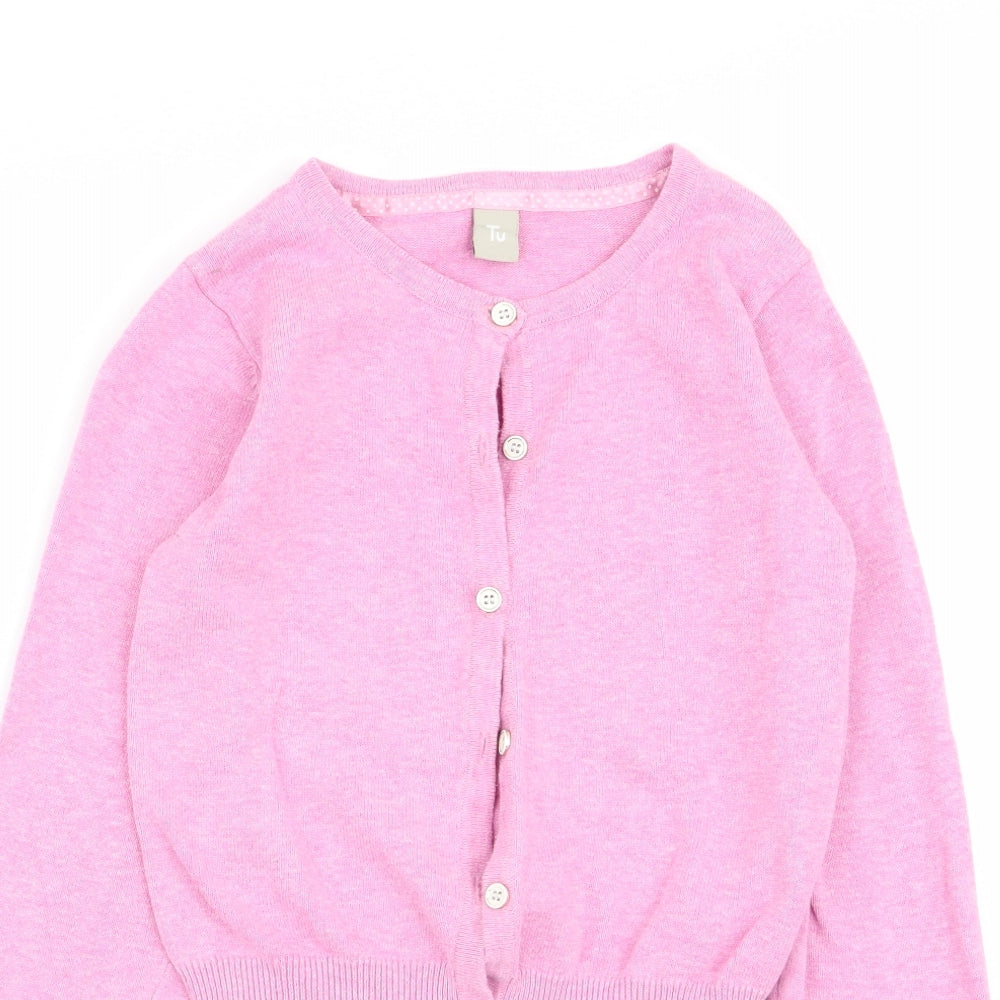 TU Girls Pink   Cardigan Jumper Size 9 Years