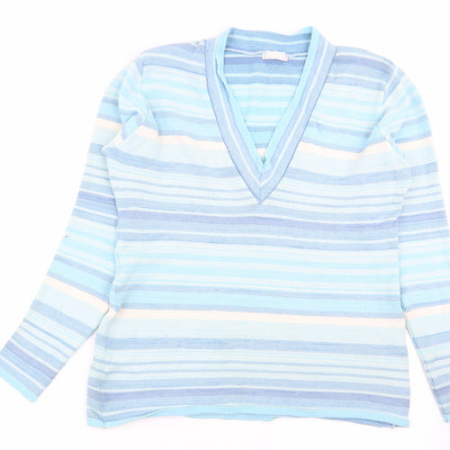 Yours Womens Multicoloured Striped  Pullover Jumper Size 16
