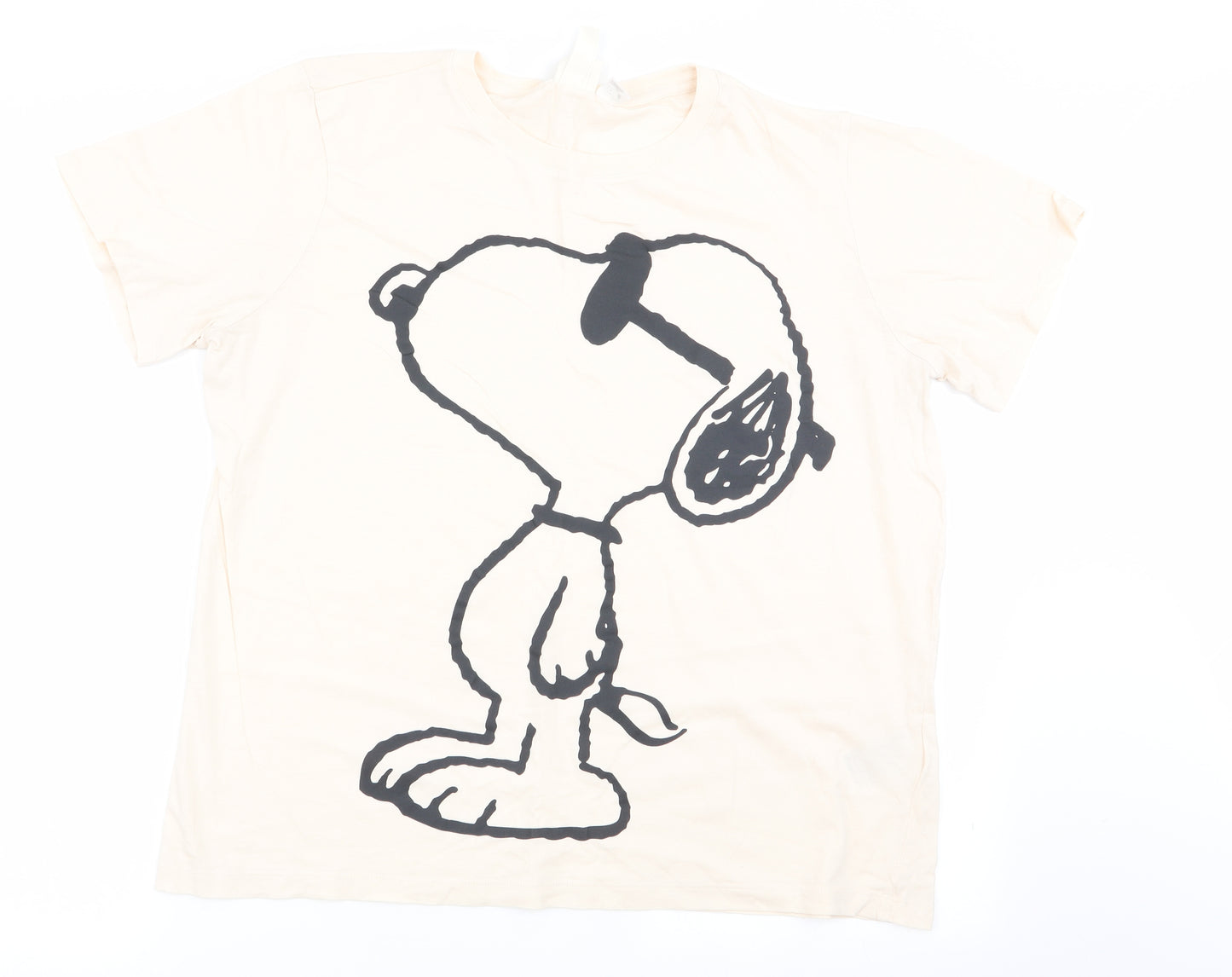 H&M Womens Beige   Basic T-Shirt Size L