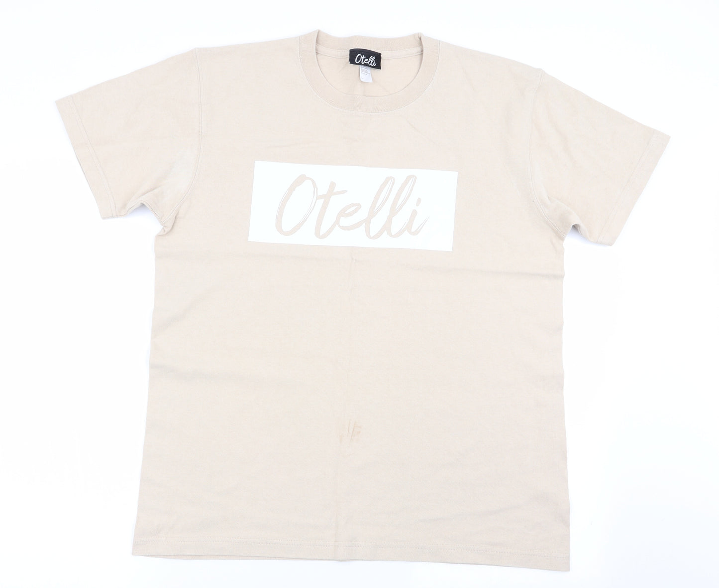otelli Mens Beige    T-Shirt Size L