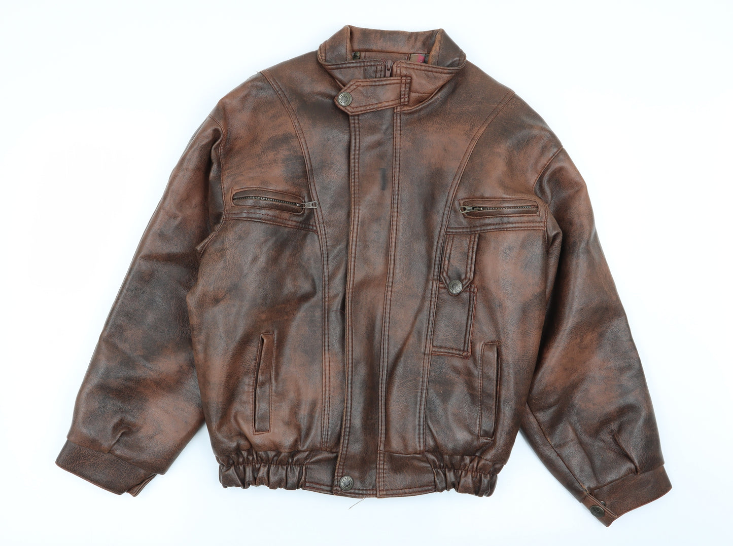 dapa Mens Brown   Bomber Jacket Coat Size L