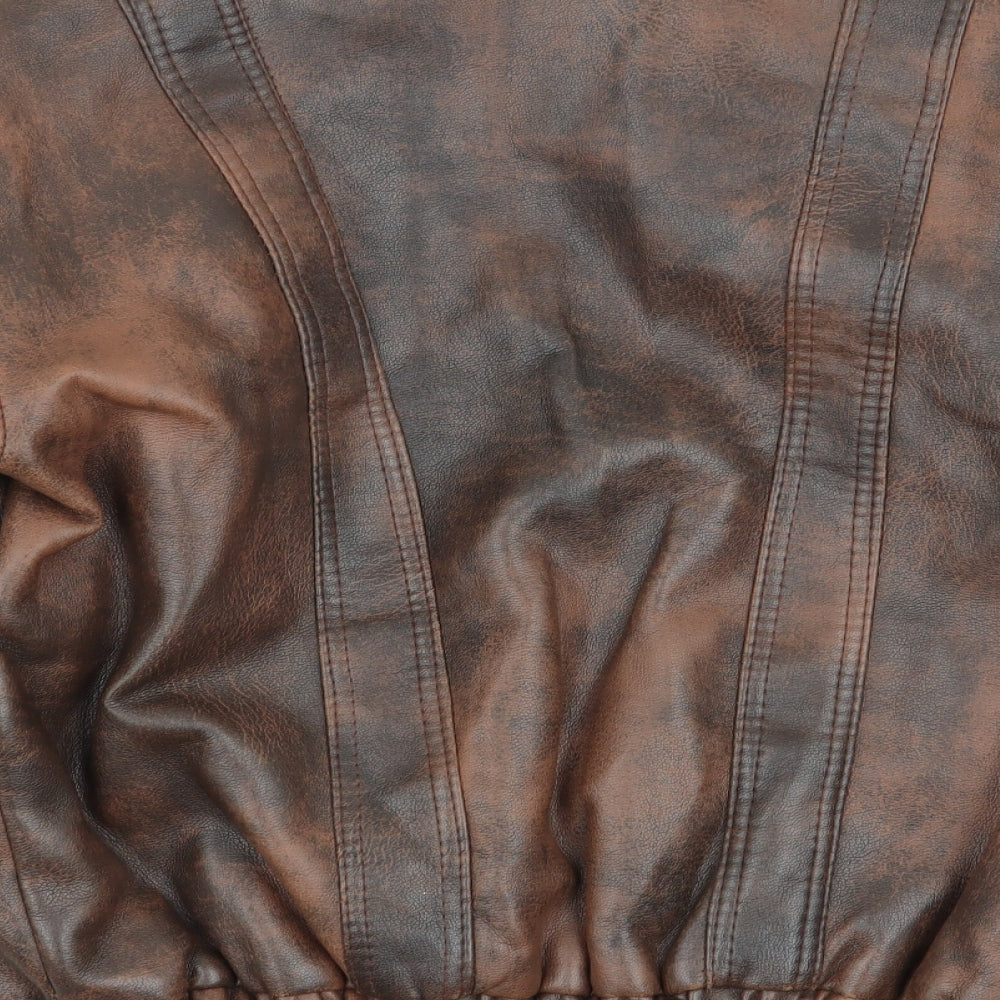 dapa Mens Brown   Bomber Jacket Coat Size L