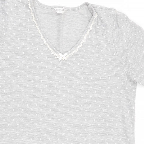 Bonmarché Womens Grey Polka Dot  Top Dress Size 16