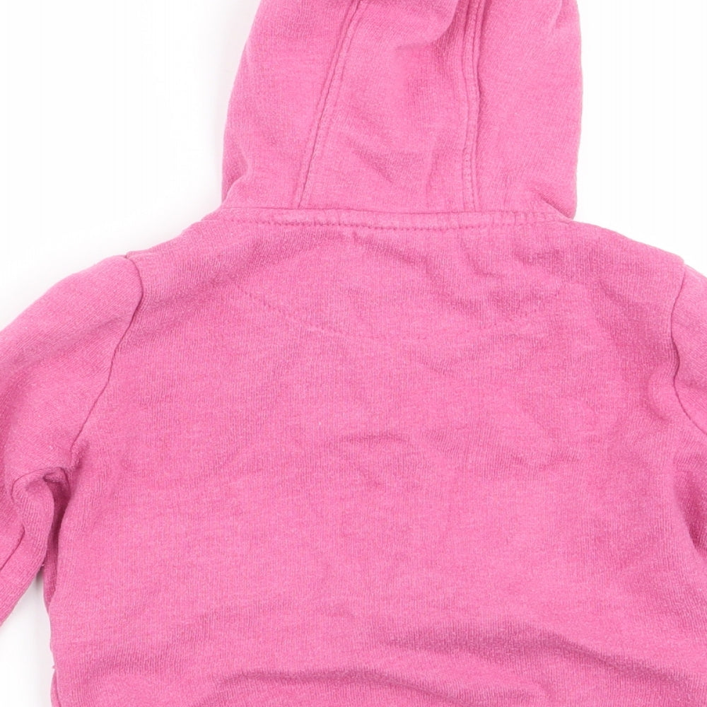 F&F Girls Pink   Full Zip Jumper Size 9-12 Months